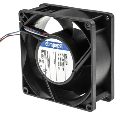 Fan DIP 3212J/2H (12VDC-750MA 9W) (92X92X38 mm - 3 wire)